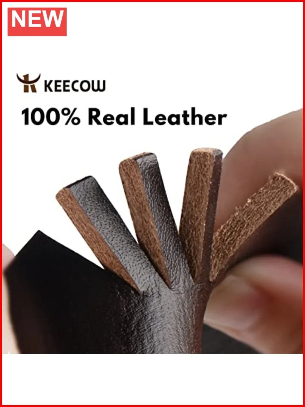 Italian Cow Leather Belt With Anti-Scratch Buckle, 1.5